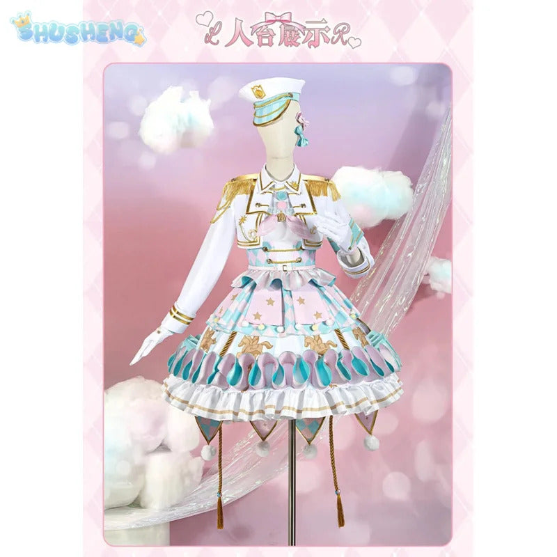 Anime BanG Dream! Kokoro Tsurumaki Cosplay Costume Dress Hat Glove Coat Hat Props Full Set Halloween Sweet Woman Lolita Uniform