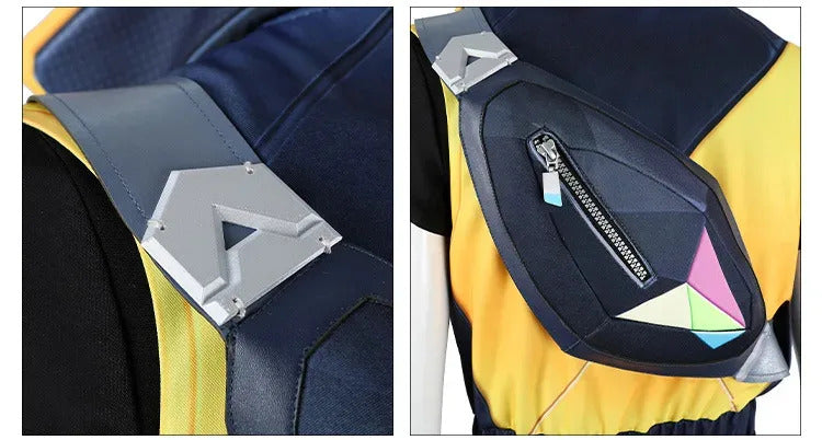Game Waylay VALORANT Cosplay Costume Jumpsuit backpack waist bag necklace ear clip set Halloween casual for men women uniform