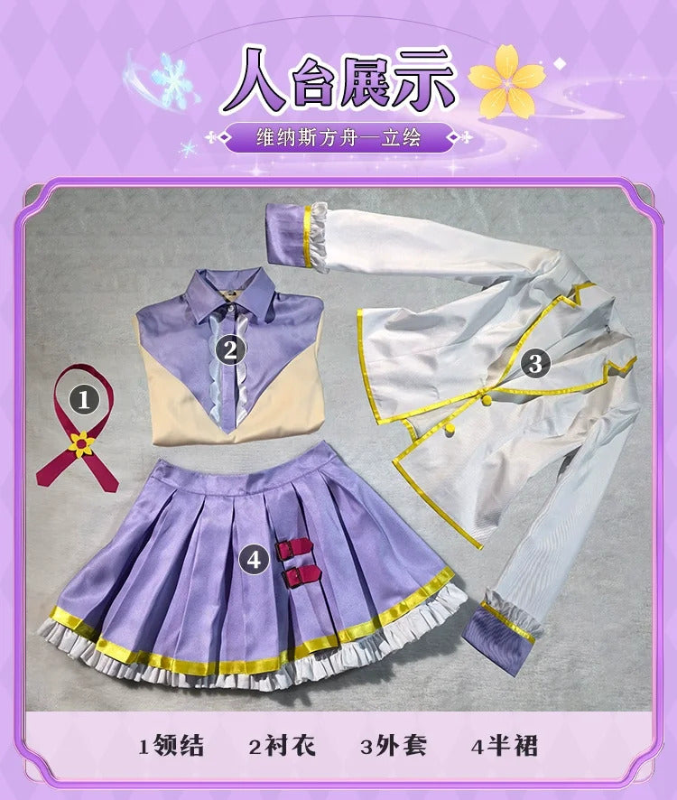 Aikatsu! Series Venus Ark Cosplay Costume School Uniform Halloween Carnival Party Christmas Play Role Clothes Clothing for Women