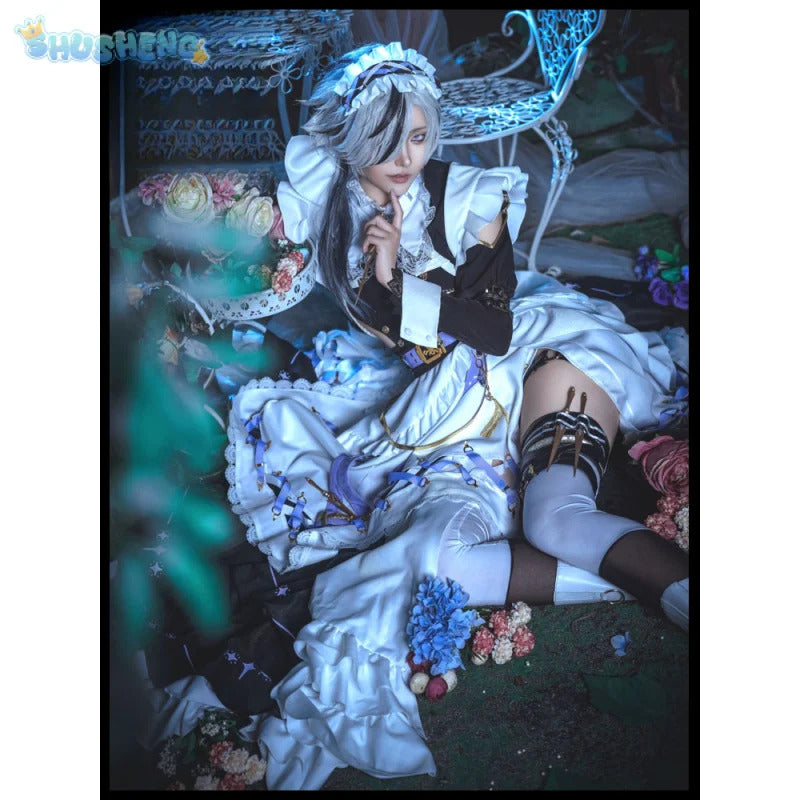 Game Nu: Carnival Blade Cosplay Costume Halloween Carnival Sweet Maid Dress Accessories Prop Set Woman Man Lolita Blade Uniform