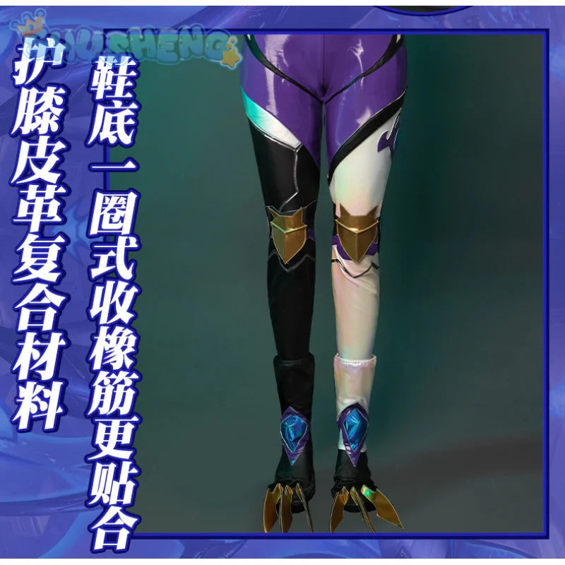 Game LOL battle bat Xayah cosplay costume uniform coat cloak hat gloves women Halloween party Carnival role play outfits