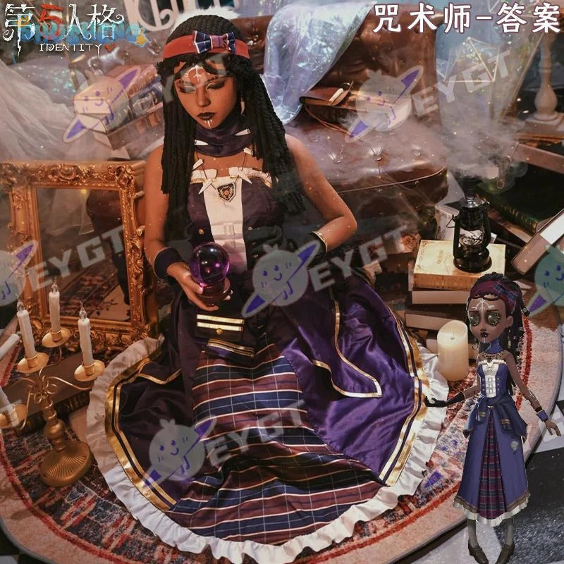 Identity Ⅴ Patricia Dorval Enchantress Cosplay Costume Halloween party new dress jacket gloves glasses prop set women uniform