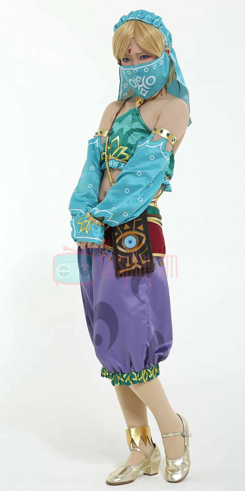 Game Link Zelda Cosplay Costume Heroes veil Wigs and ear accessories set Link Carnival Halloween for Adults Men Woman S-XXL