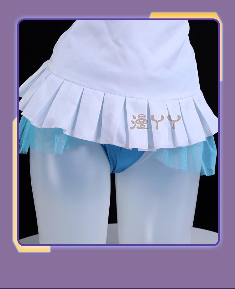 Anime Re:Life in A Different World From Zero Rem Cosplay Costume Wig Swimsuit Skirt Adult Woman Sexy Summer Sand Party Suit