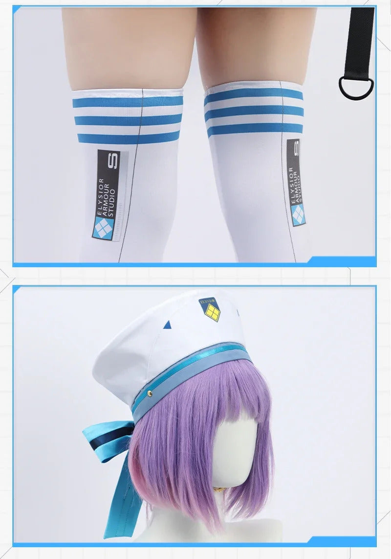 Shusheng-R NIKKE:The Goddess of Victory Neon: Blue Ocean Cosplay Costume Halloween Sweet Sailor Uniform JK Dress Accessories Prop Woman Set