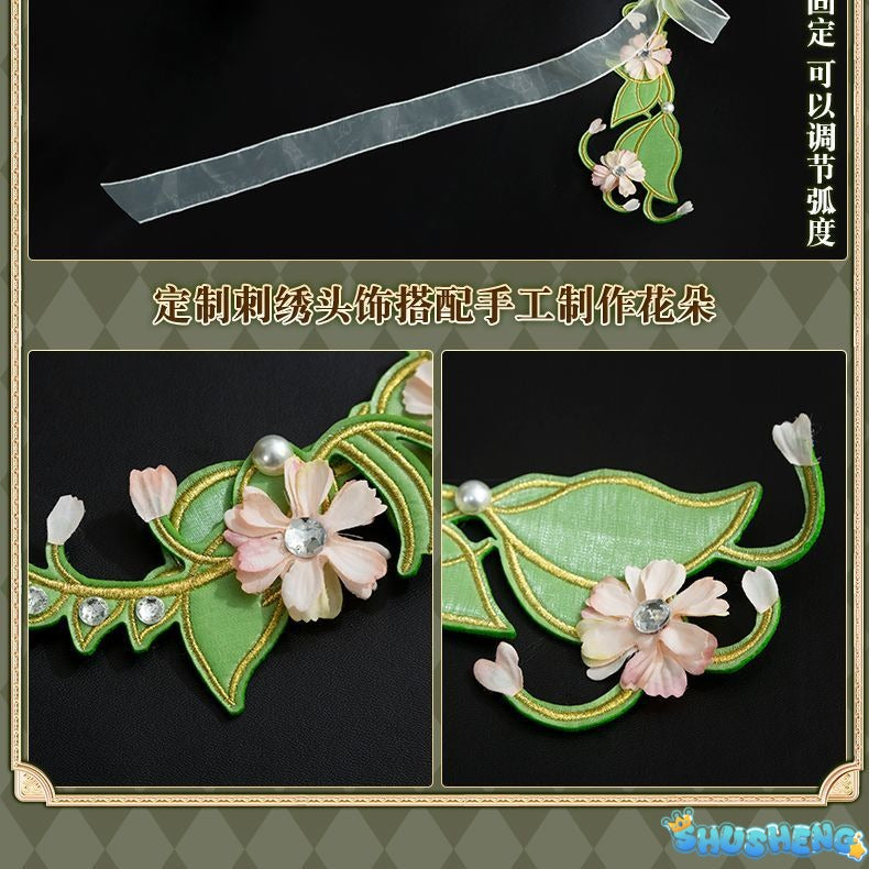 Eurydice Little Girl Cosplay Game Identity V Costume Girl Memory Alice Dress Headgear Wig Set Halloween Party Outfit Women