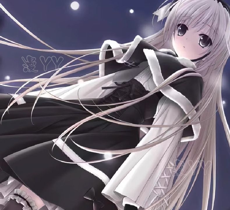 Anime Yosuga No Sora Kasugano Sora Cosplay Costume Winter Fur Collar Shawl Skirt Lolita Woman Cute Christmas Party Suit