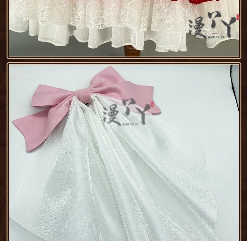 Honkai Impact 3 Cosplay Elysia Blossoming Spring Dress Lolita Cosplay Costume With Bow Game Halloween Costume