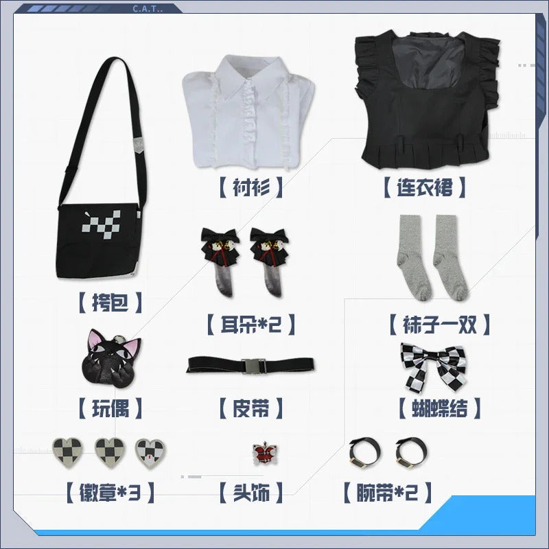 Shusheng-R NIKKE:The Goddess of Victory Cookie Cosplay Biscuit Costume Halloween Sweet Lolita Maid Dress Accessories Props Ladies Uniform