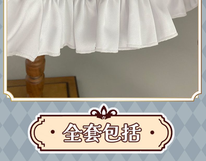 Anime Virtual YouTuber Ace Taffy Cosplay Costume VTuber British Style School Uniform Shirt Strap Dress Wig Woman Cute Party Suit