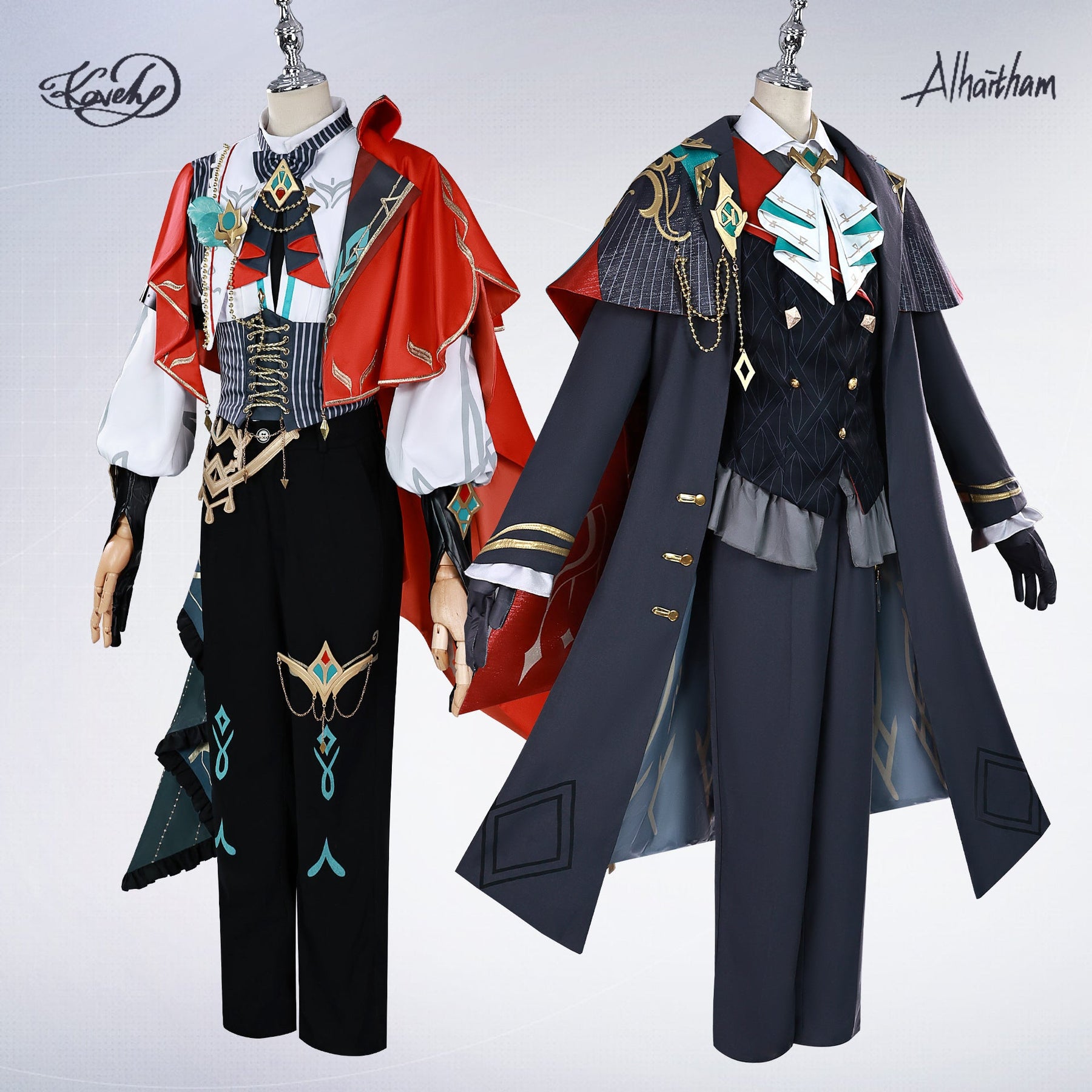 Game Genshin Impact Alhaitham Kaveh Cosplay Costume Fancy Suit Full Set Collaboration Suits For Women Men Halloween Party Props
