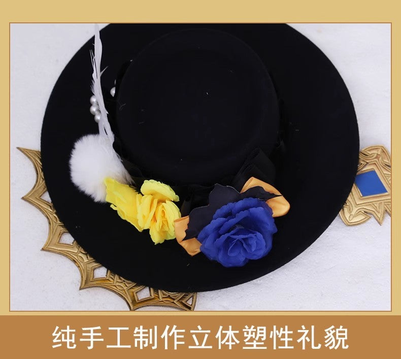 Genshin Impact Navia Cosplay Costumes Navia Caspar Wig Sunglasses Full Set High-end Fancy Dress Women Clothes