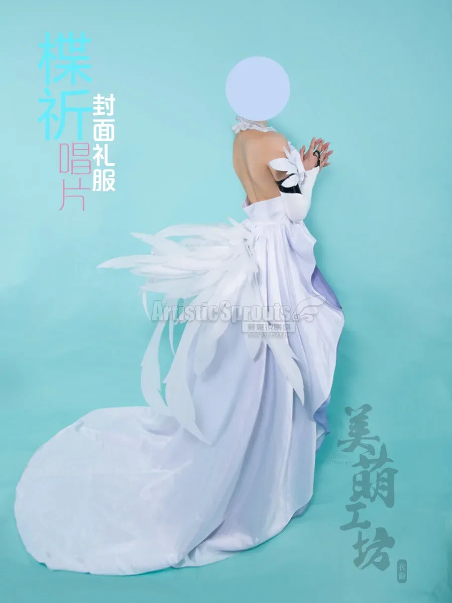 Anime Guilty Crown Inori Yuzuriha Cosplay Costume Women's new elegant Halloween party dress wig accessories props uniform set