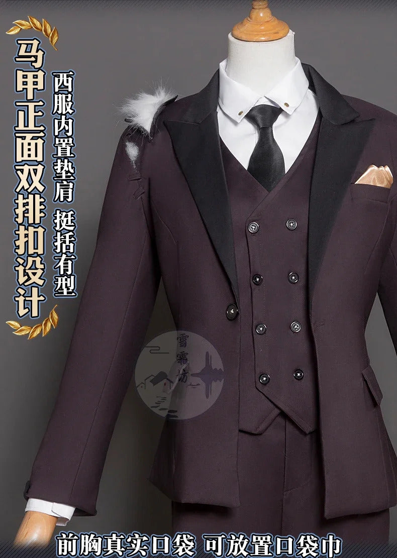 Identity Ⅴ Norton Campbell Aesop Carl Cosplay Costume Embalmer Prospector Uniform Suit Thug Halloween Carnival Play Clothing
