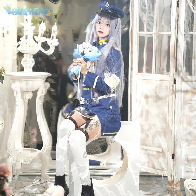Shusheng-N Vladilena·Milize 86- Eighty Six - Cosplay Costume Wig Hat Shoulder Bag Socks Dress Sweet JK Uniform Halloween Campus Girl Set