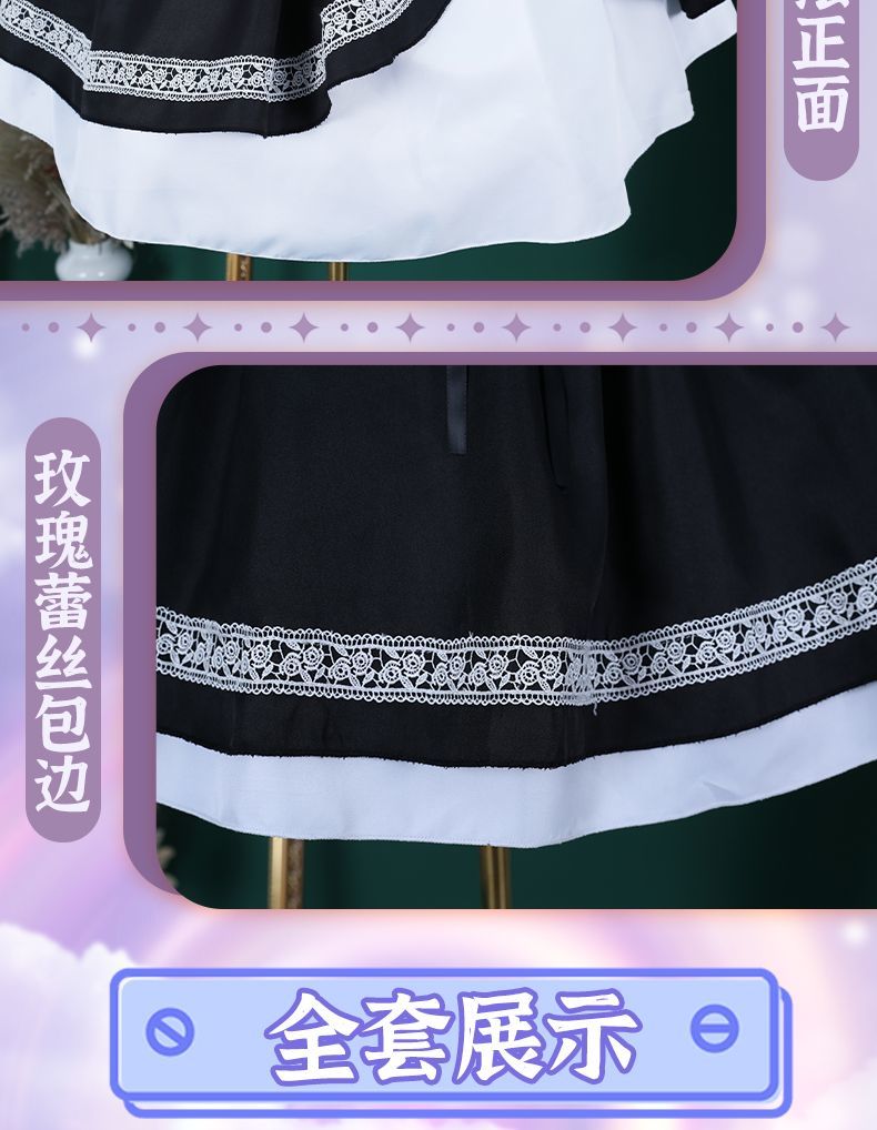 Rikka Takanashi Cosplay Costume Summer Gothic Dress Wig Halloween sweet girl New uniform Hero Cos