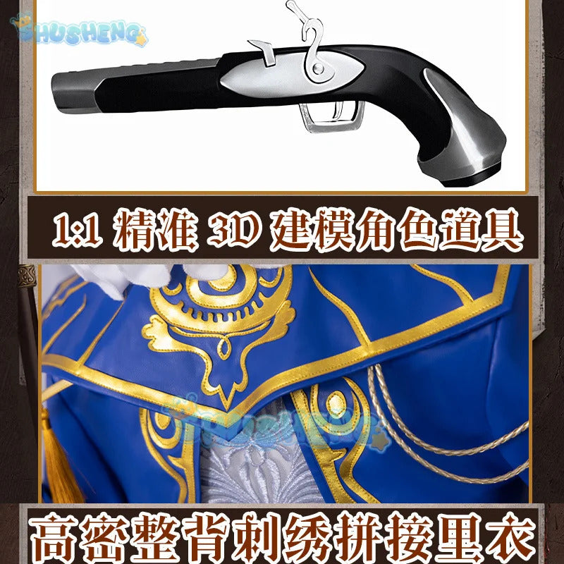 Shusheng Identity V Luca Balsa Prisoner Cosplay Costume Silhouette Uniform Halloween Carnival Party Christmas Play Role Clothes
