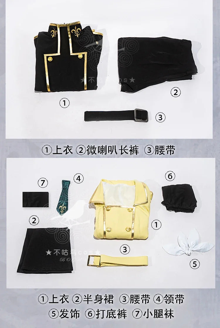 Anime Lelouch Lamp Rouge Cosplay Costume Nezuko Cosplay Code Geass CC Cosplay Halloween Uniform Girls School Dress