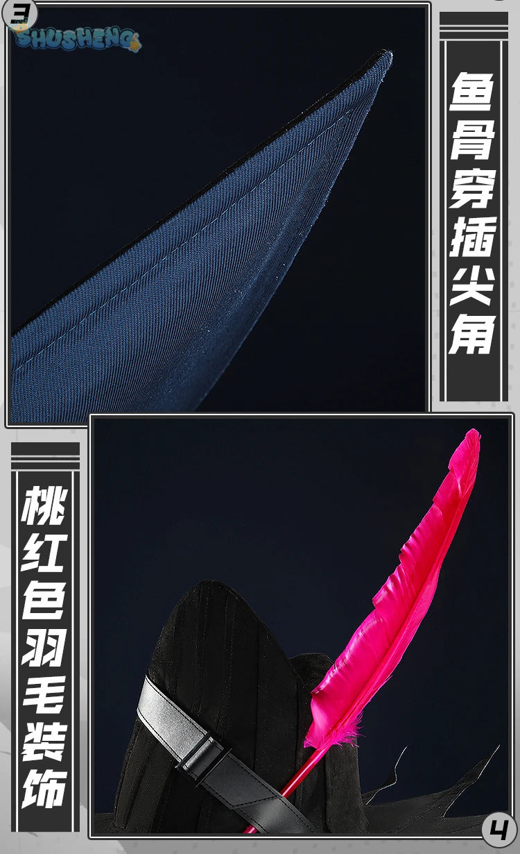 Shusheng Arknights Ulpianus Cape Hat Cosplay Costume Cos Game Anime Party Uniform Hallowen Play Role Clothes Clothing