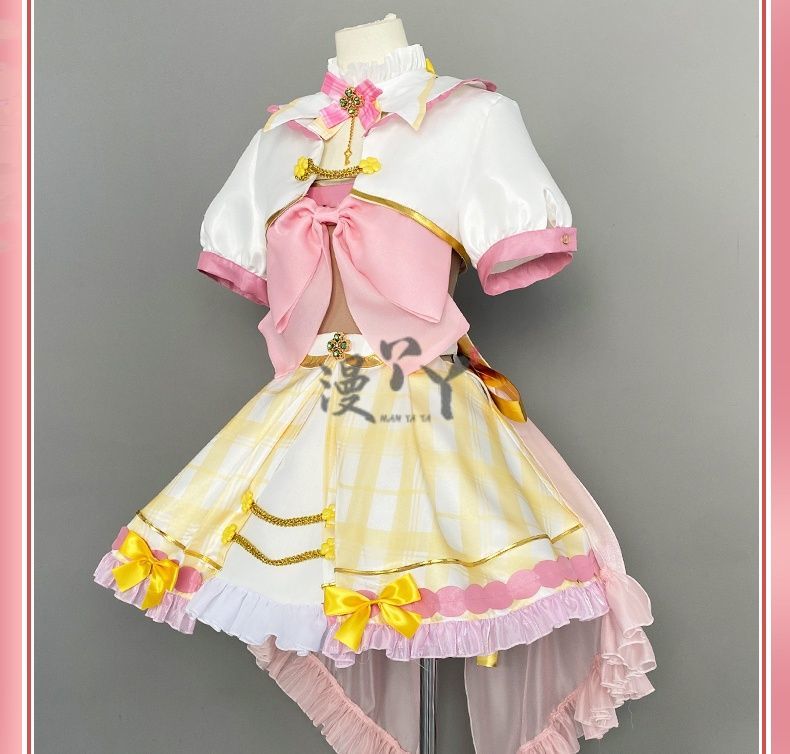 Virtual YouTuber Ace Taffy Cosplay Costume Dress Hat Bow Gloves Hairpin Shirt For Game Party Custom Made