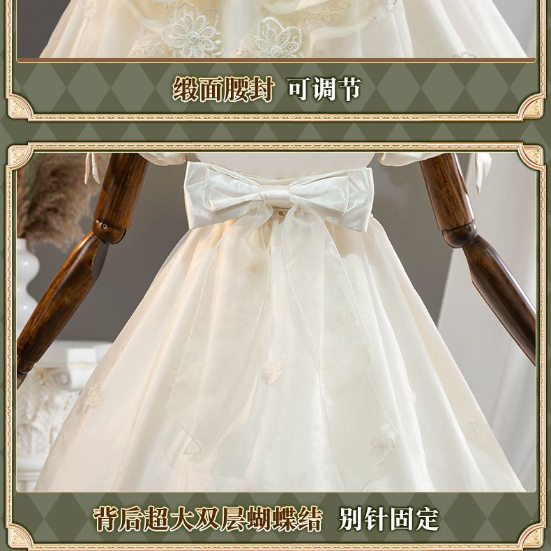 Eurydice Little Girl Cosplay Game Identity V Costume Girl Memory Alice Dress Headgear Wig Set Halloween Party Outfit Women