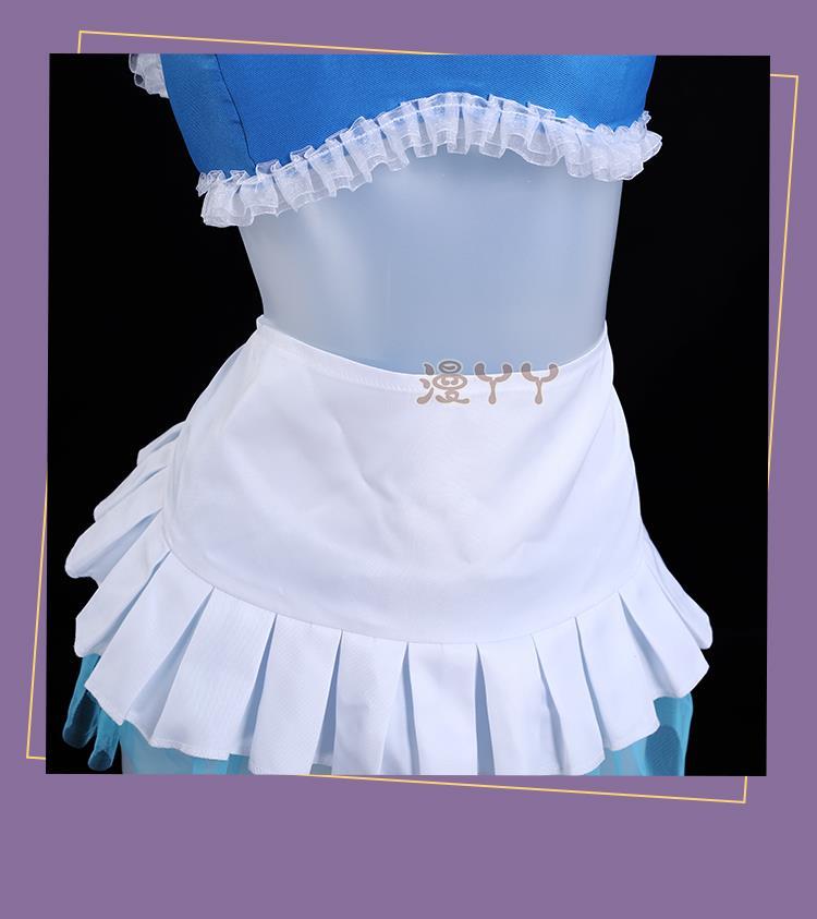 Anime Re:Life in A Different World From Zero Rem Cosplay Costume Wig Swimsuit Skirt Adult Woman Sexy Summer Sand Party Suit
