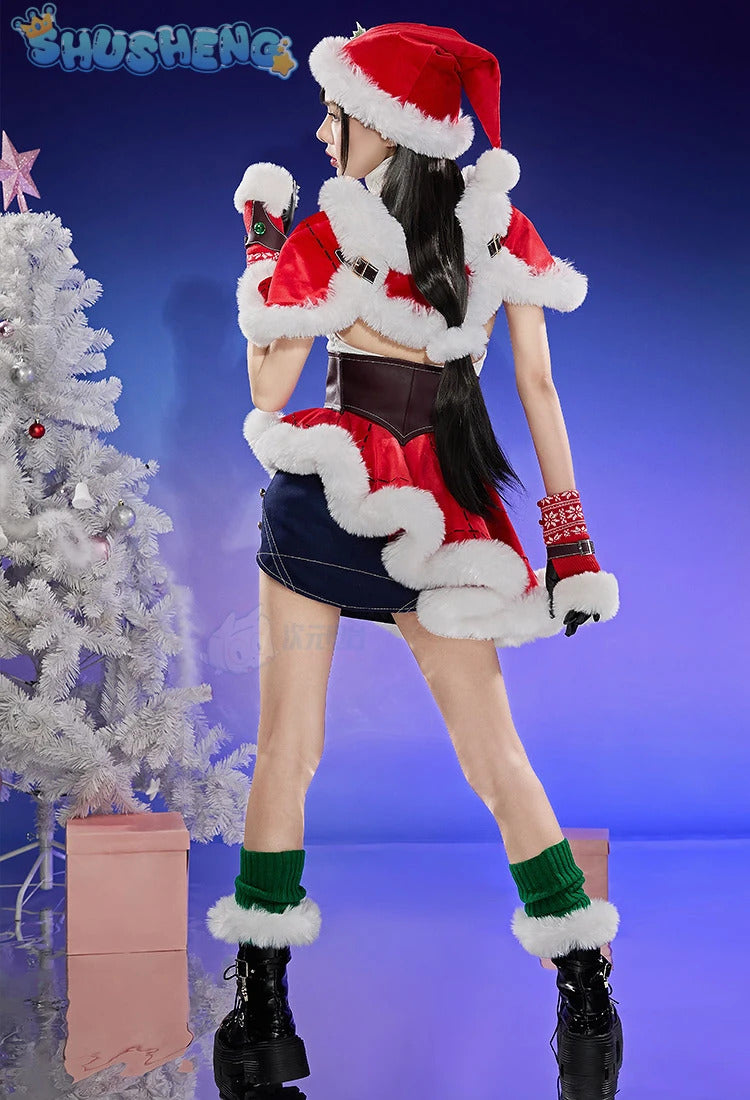 FF14 Tifa Lockhart Cosplay Crisis Core - Final Fantasy XIV Costume Sexy sweet Girl Christmas Party Set Wig Props Tifa New Style