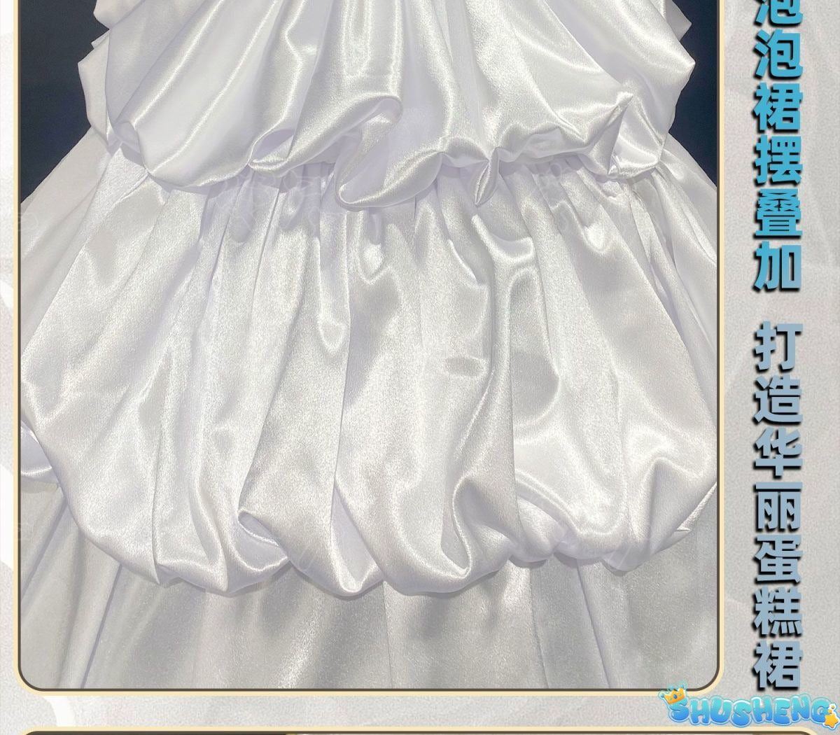 Takanashi Rikka Cosplay Anime Love, Chunibyo & Other Delusions Costume Gorgeous Wedding Dress and Accessories Halloween uniform