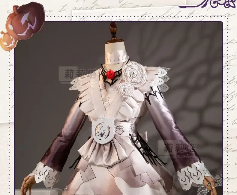 Shusheng-R Game Identity Ⅴ Tracy Reznik Mechanic Cosplay Costume Dress Crown Belt Accessories Prop Set Halloween Party Sweet Girl Uniform