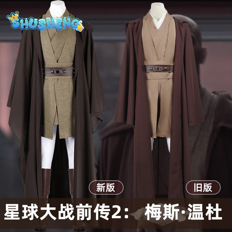 Star Wars Mace Windu Cosplay Mace Costume for Men Adult Anime Outfit Halloween Party