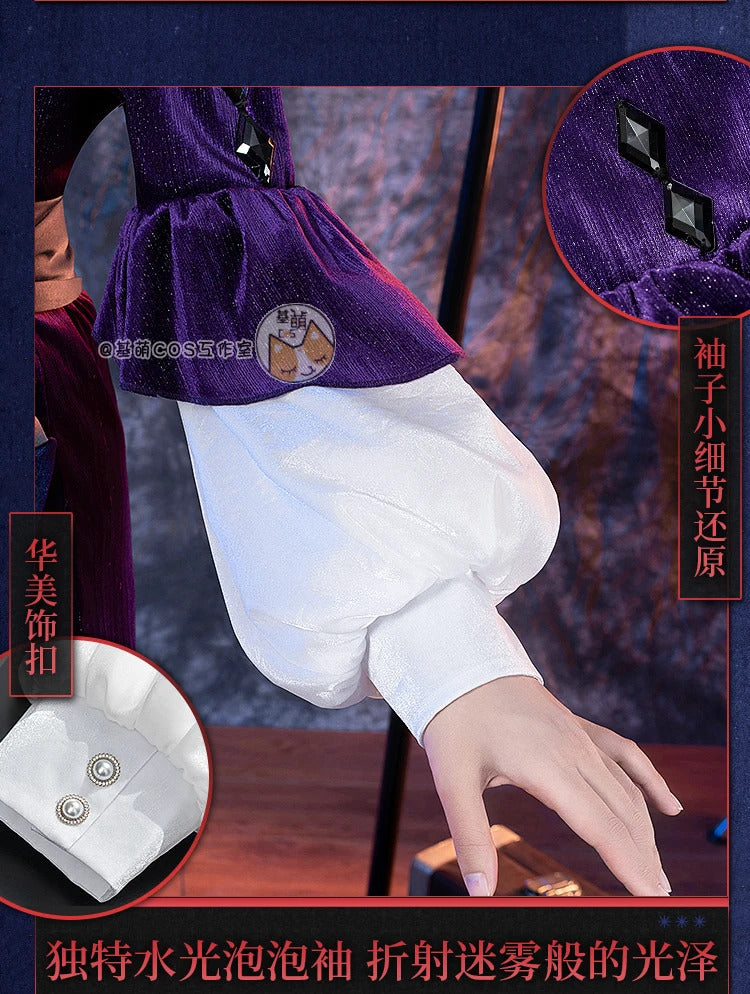 Game Reverse:1999 Tuesday Cosplay Christine costume Sexy Mature Purple Dress Accessories Halloween Ball Women New Uniform
