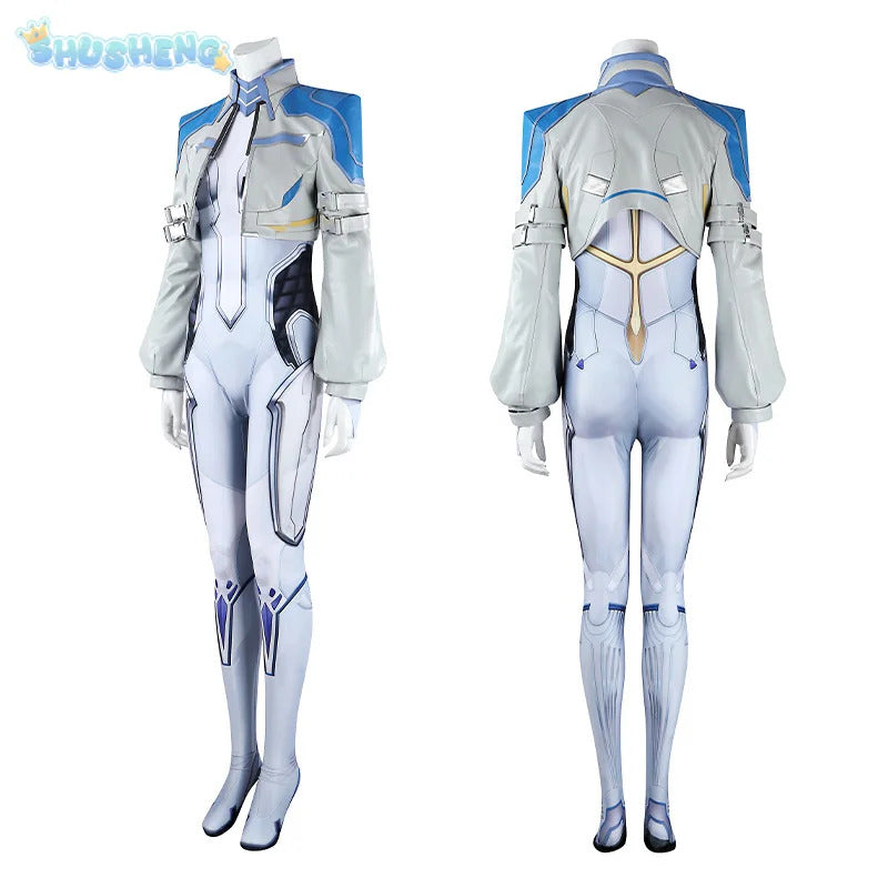 Shusheng-R Superhero Dagger Tandy Bowen Cosplay Rivals Costume Halloween Women's Fantasia jumpsuit outerwear shoes set fashionable uniform