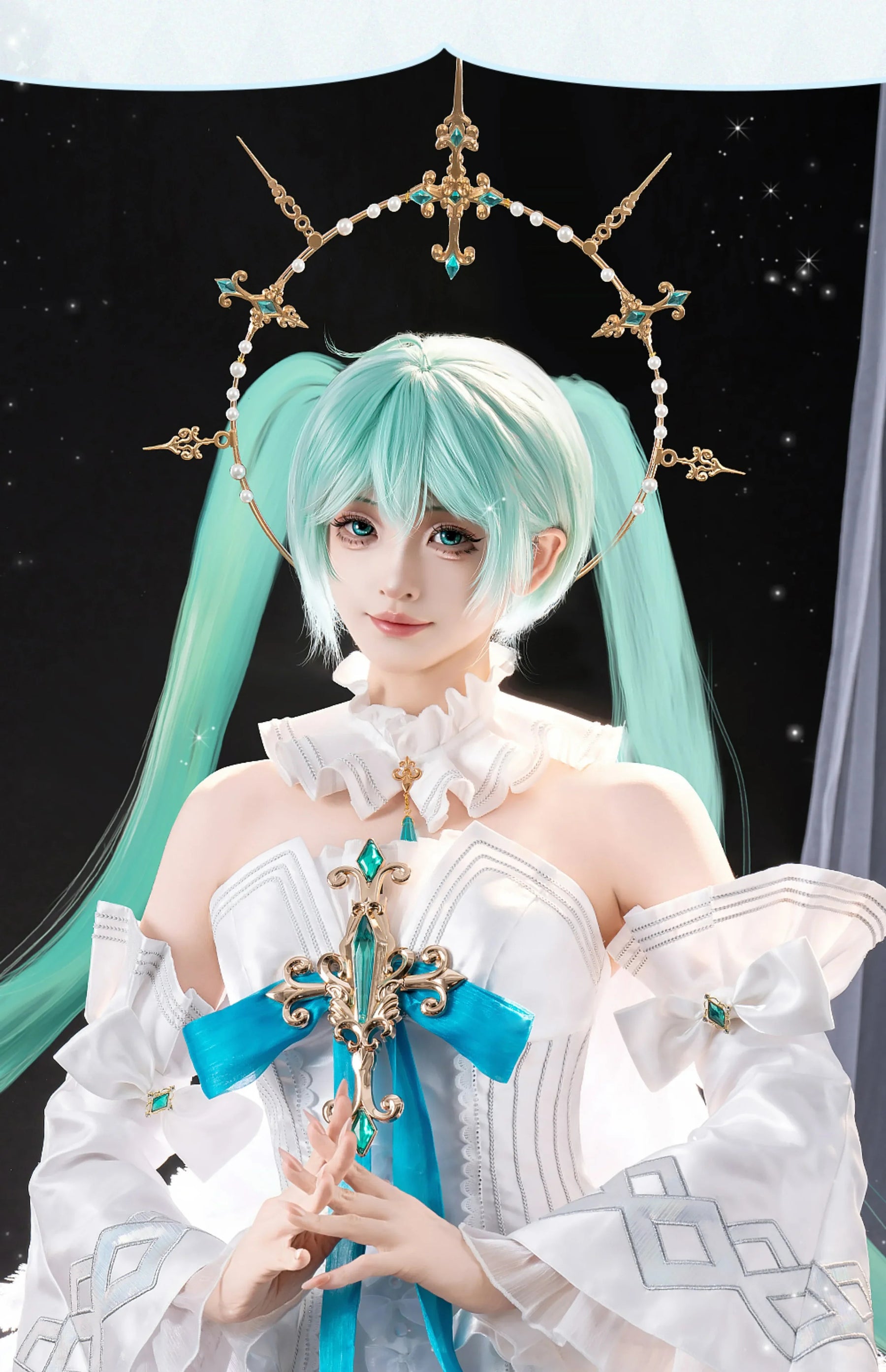 Anime Miku Cospaly miku Costume Jumpsuit skirt leg, tie socks headwear, props accessories complete set Halloween women uniform