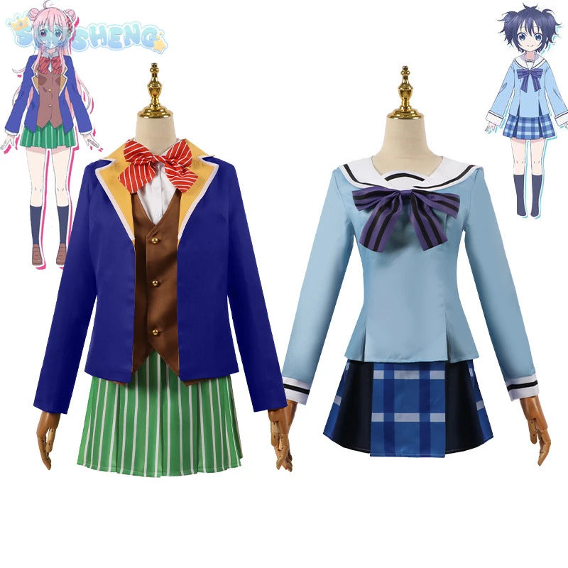 Matsuzaka Satou Koube Shio Cosplay Anime Happy Sugar Life Costume girl JK Skirt Schoolgirl School Wig Halloween party Uniform