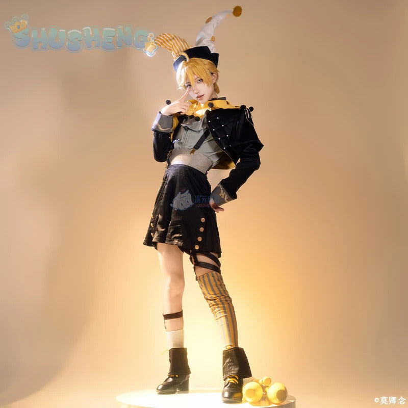 Anime Kagamin Len Rin Cosplay Costume Hat scarf socks accessories Halloween Christmas cute fashion Woman Men Len New uniform set