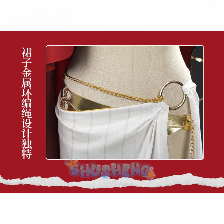 Game Path to Nowhere Hestia Cosplay Costume Cloak, armband, gloves, accessories and props Halloween party sexy Woman dress set