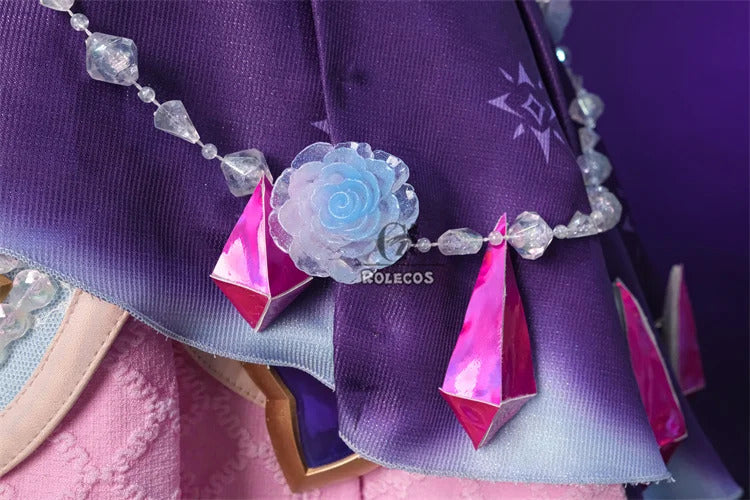 Shusheng-N Game LOL Prestige Crystal Rose Lux Cosplay Costume Game LOL Lux Cosplay Outfit Halloween Women Suit New Skin