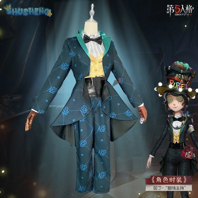 Shusheng-N Game identity Ⅴ Emma Woods Gardener Cosplay theater host costume hat shirt jacket gloves socks set Halloween fashion new uniform