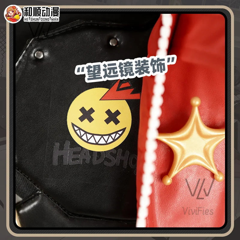 Game Zenless Zone Zero Billy Kid Cosplay Costume Wig Mask Guns Weapons Leather Uniform White Hair Cunning Hares Aka Gentle House