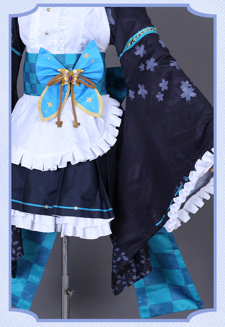 Anime Virtual Idol Pomu Rainpuff Cosplay Costume NIJISANJI EN Lazulight Member Maid Attire Lolita Woman Kawaii Party Suit