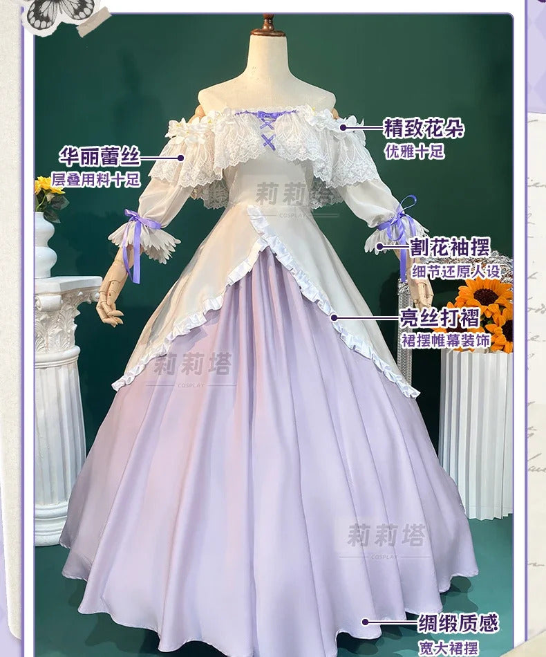 In stock Game Identity Ⅴ Vera Nair cospaly Perfumer Costume Sweet Lolita Princess Dress Hat Set Party Christmas Girl Uniform
