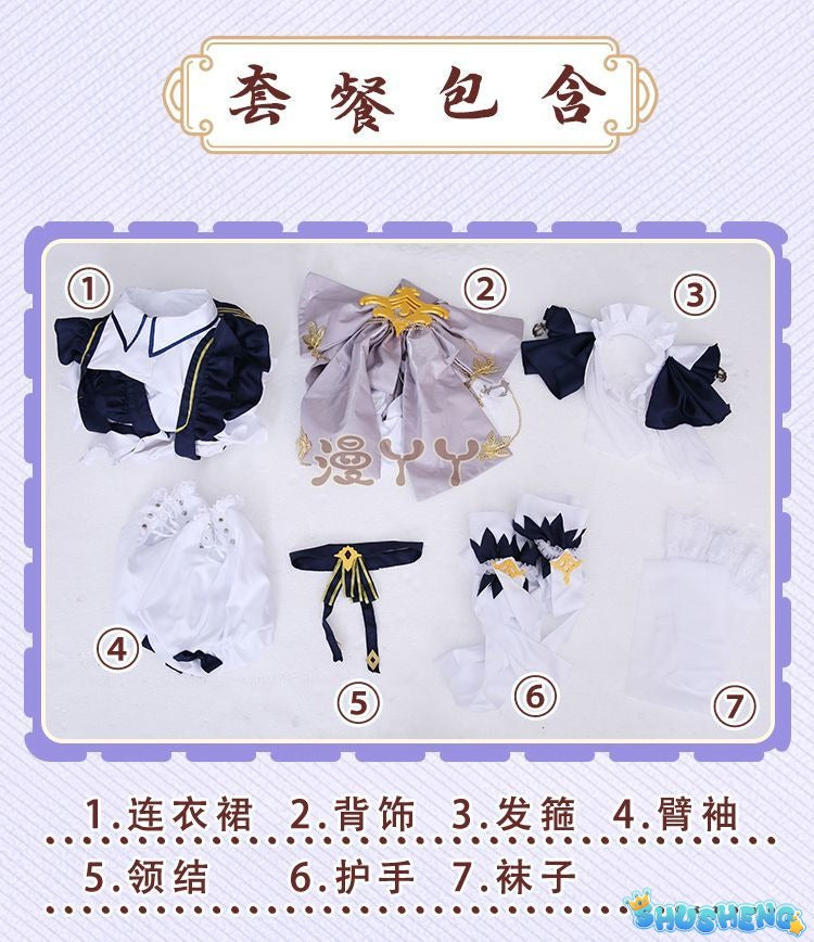 Azur Lane Cheshire Cosplay Lolita Maid Dress Game Anime Suit for Women Halloween Carnival Roleplay Clothing COSFun