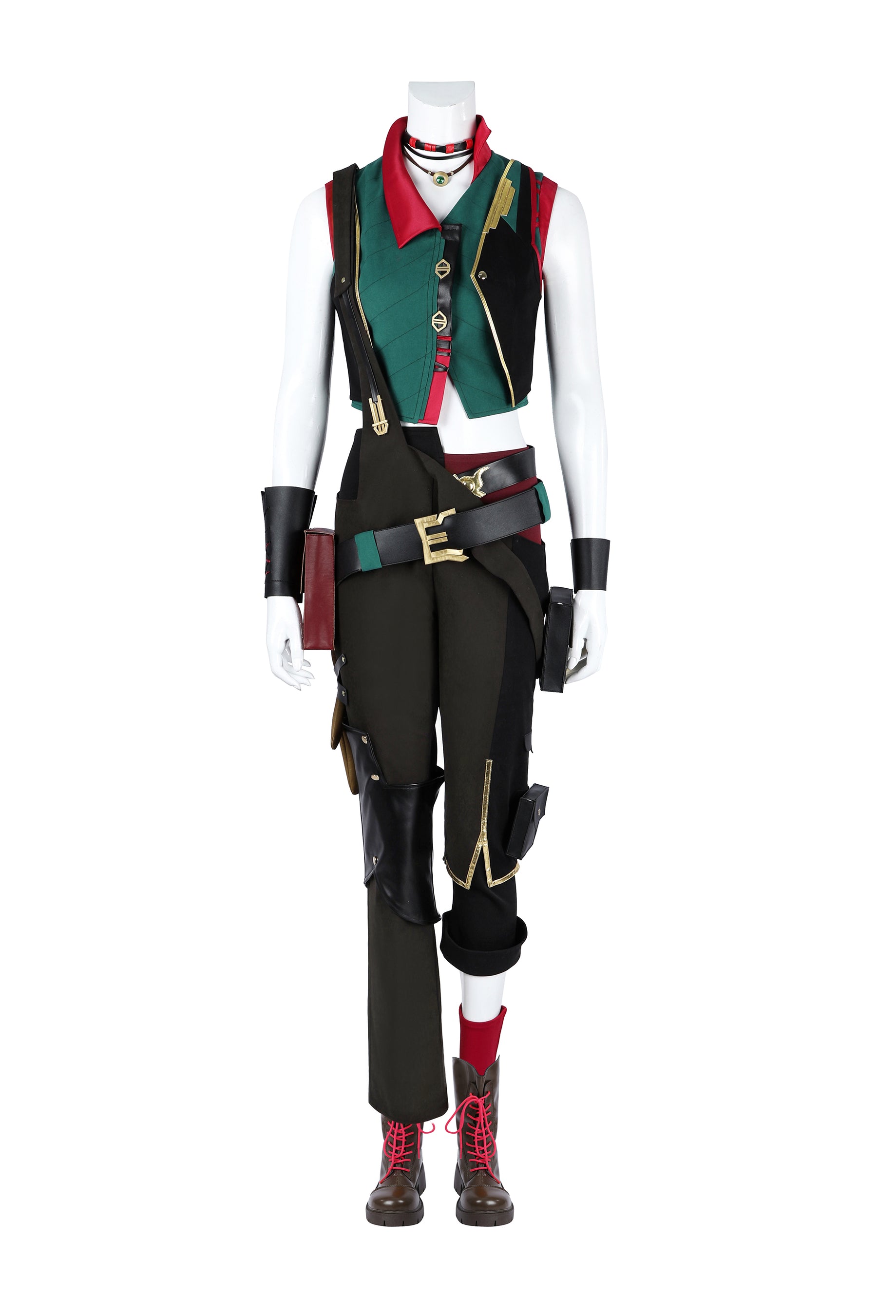 Anime Game LOL Arcane Powder Cosplay Jinx Costume Uniform Coat Pants Blue Wigs Headwear For Girls