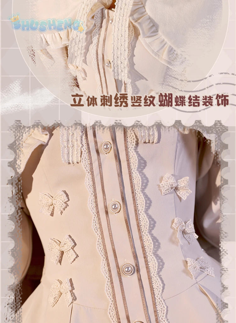 Kasugano so cosplay anime yosuno Sora costume high quality rabbit ear cloak Lolita white dress Halloween uniform in stock