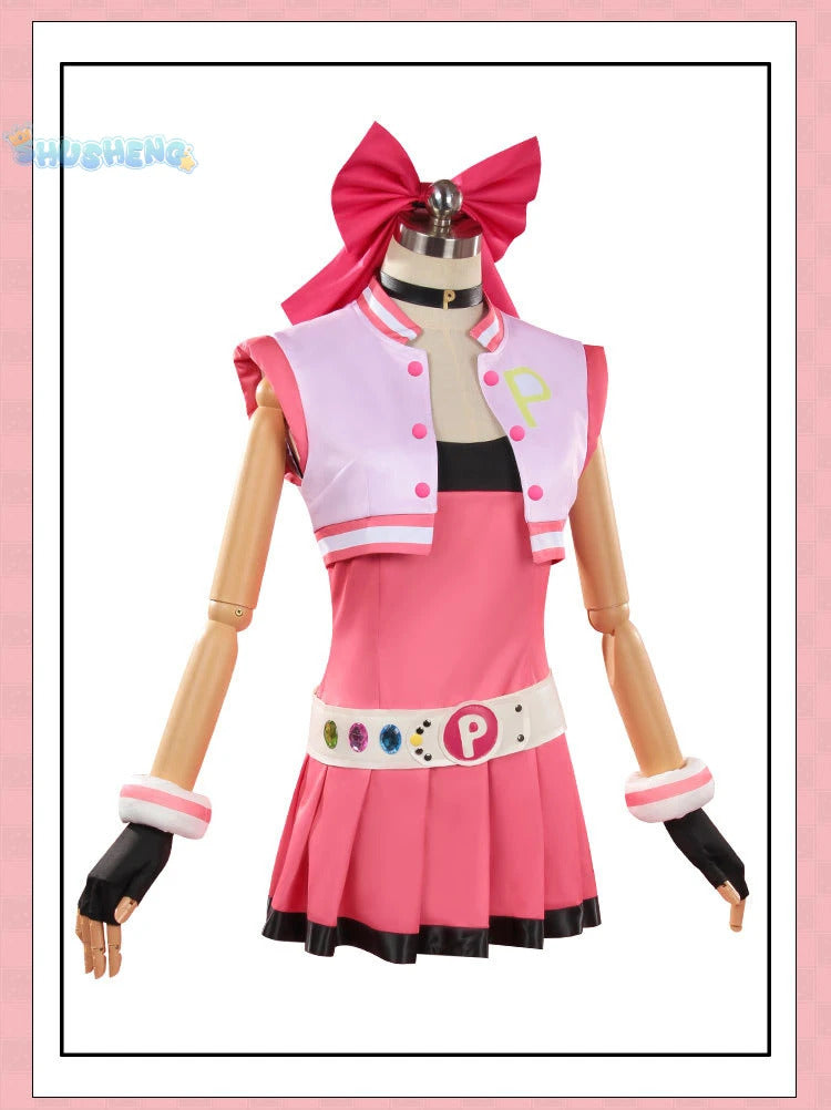 Powerpuff cos Girls Blossom Bubbles Buttercup Cosplay clothing Sweet Loli Hair accessories gloves props Halloween Uniform S-XXXL