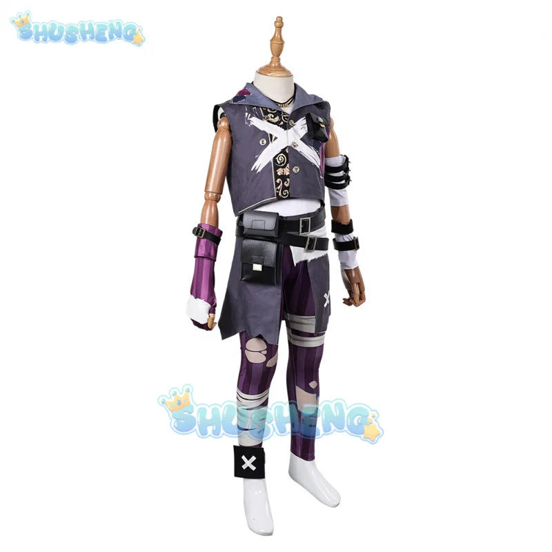 Arcane Isha Cosplay Costume Kids Graffiti set Uniform Halloween Carnival Party Christmas Play Role Clothes Clothing Shusheng