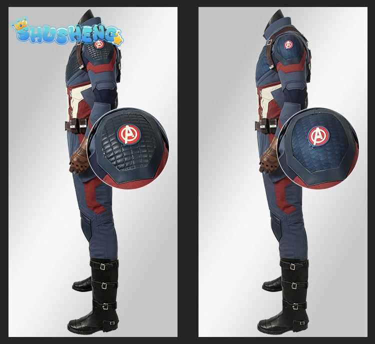 Film Avengers:Endgame Cosplay Captain America Complete set of combat clothing props jumpsuit for sale in stock