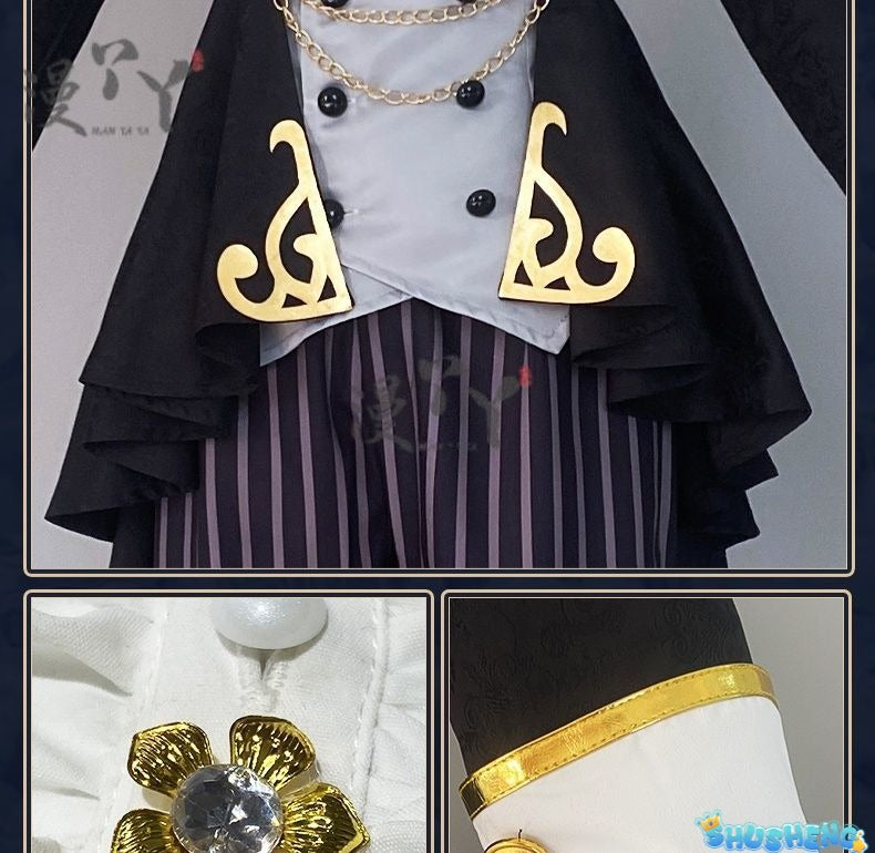 Game Identity V Demi Bourbon Cosplay Costume Barmaid True Proof New Skin Uniforms Costume Suits Black Clothes