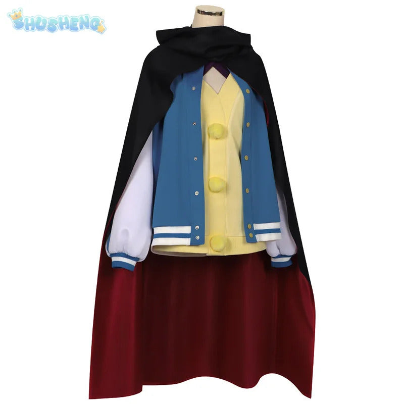 Anime dan da Dan Ayase Seiko cosplay costume coat, dress, cloak, glasses, earrings, uniform Halloween Party woman complete set