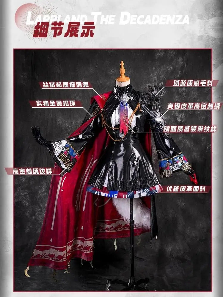 Arknights Lappland The Decadenza Women Cosplay Costume Lappland Cos Game Anime Party Uniform Hallowen Play Role Clothes Clothing